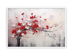 Red White Art Painting Canvas Art Print