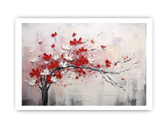 Red White Art Painting Canvas Art Print
