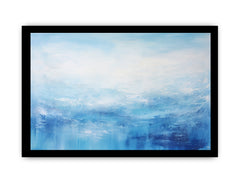 White Blue Art Painting Canvas Art Print