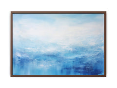 White Blue Art Painting Canvas Art Print