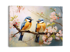 Bird Branches Art Painting Canvas Art Print