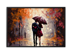 Couple Umbrella Art Painting Canvas Art Print