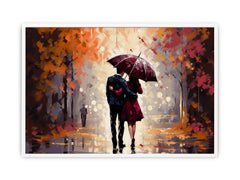 Couple Umbrella Art Painting Canvas Art Print