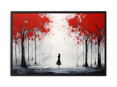 Red Tree Art Painting Canvas Art Print