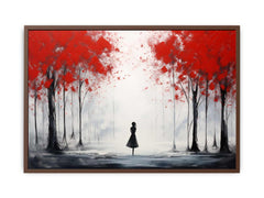 Red Tree Art Painting Canvas Art Print