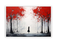 Red Tree Art Painting Canvas Art Print