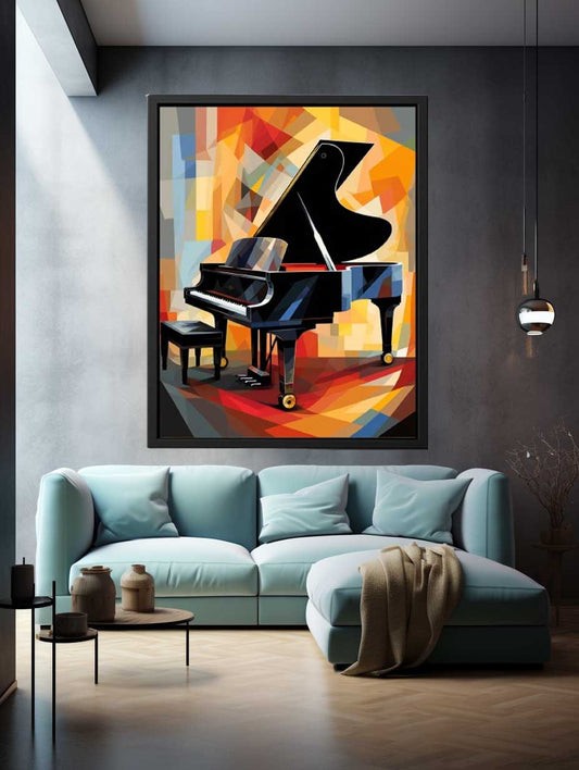 Piano Modern Art Painting Canvas Art Print