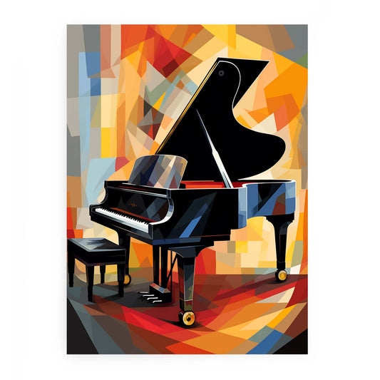 Piano Modern Art Painting Canvas Art Print