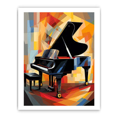 Piano Modern Art Painting Canvas Art Print