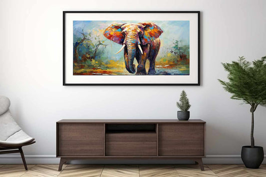 Modern Art Elephant Teeth Canvas painting  Print