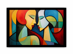 Two Women Modern Art Canvas Art Print