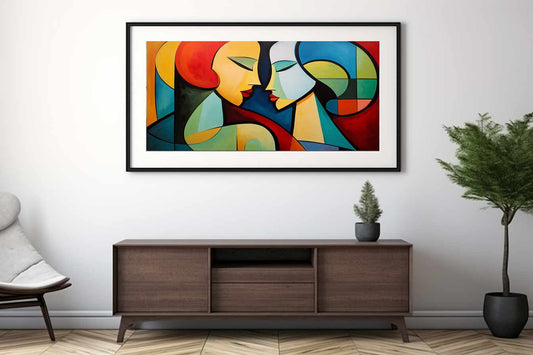 Two Women Modern Art Canvas Art Print