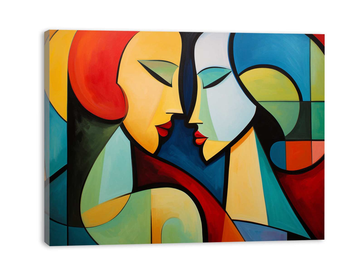 Two Women Modern Art Canvas Art Print
