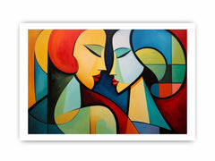 Two Women Modern Art Canvas Art Print