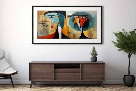 Man Woman Modern Art Canvas Art Print