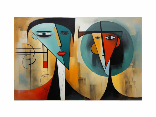 Man Woman Modern Art Canvas Art Print