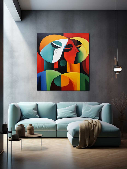 Modern Art Three Ladies Canvas Art Print