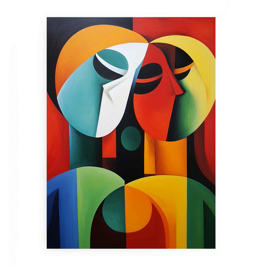 Modern Art Three Ladies Canvas Art Print