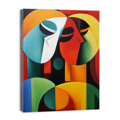 Modern Art Three Ladies Canvas Art Print