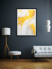 Yellow Knife Abstract Art Painting Canvas Art Print
