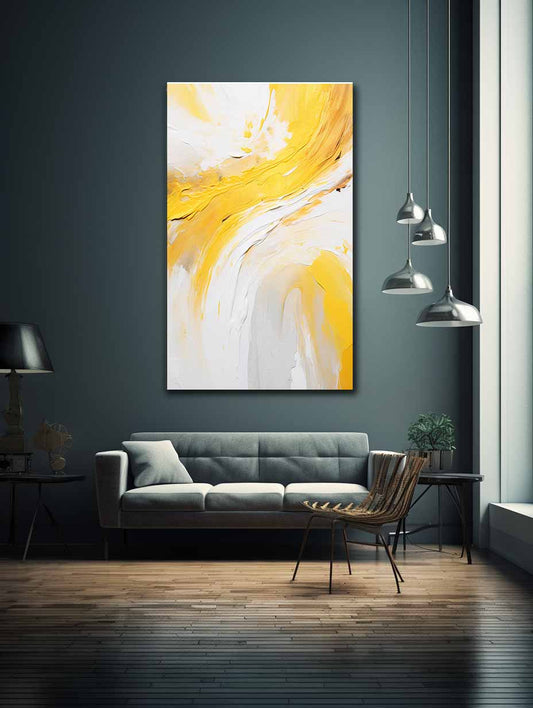 Yellow Knife Abstract Art Painting Canvas Art Print
