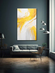 Yellow Knife Abstract Art Painting Canvas Art Print