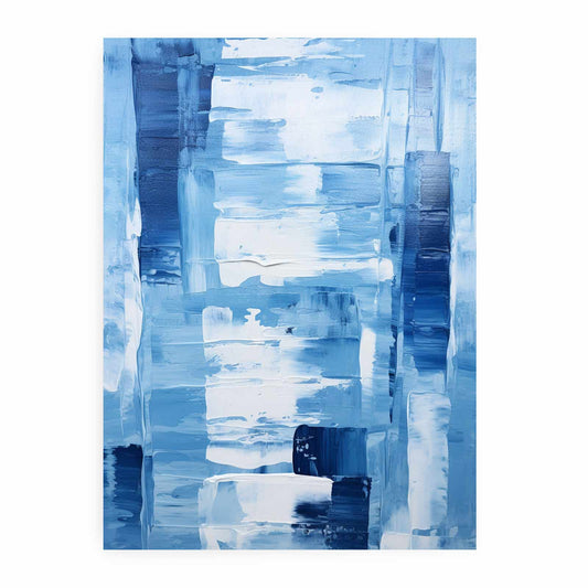Knife Blue Abstract Art palette knife painting