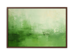 Green Abstract Painting Canvas Art Print