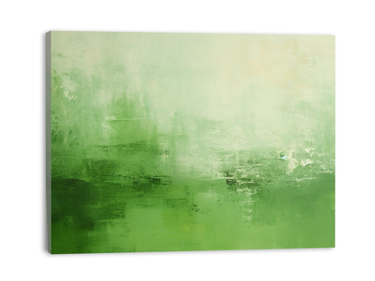 Green Abstract Painting Canvas Art Print