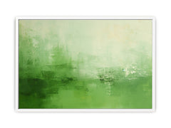 Green Abstract Painting Canvas Art Print