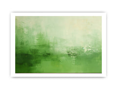 Green Abstract Painting Canvas Art Print