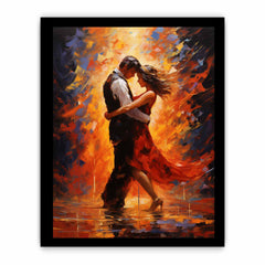 Dancing Couple Modern Art Canvas Art Print