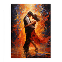 Dancing Couple Modern Art Canvas Art Print