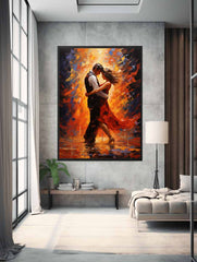 Dancing Couple Modern Art Canvas Art Print