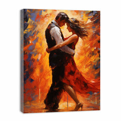 Dancing Couple Modern Art Canvas Art Print