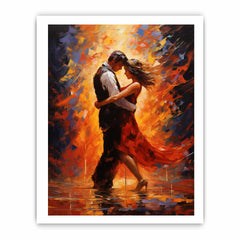 Dancing Couple Modern Art Canvas Art Print