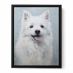 White Dog Modern Canvas Painting