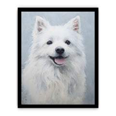 White Dog Modern Canvas Painting