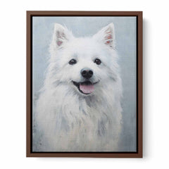 White Dog Modern Canvas Painting
