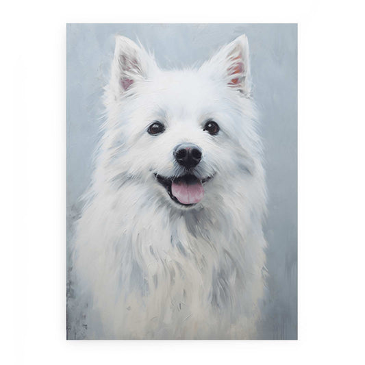 White Dog Modern Canvas Painting