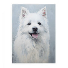 White Dog Modern Canvas Painting