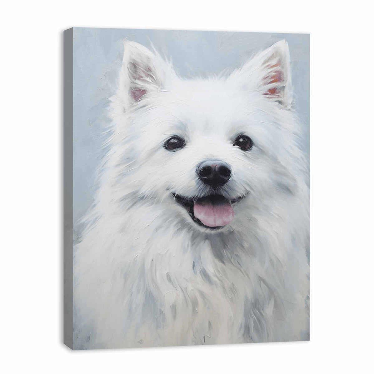 White Dog Modern Canvas Painting