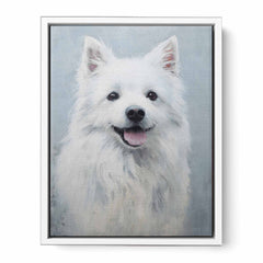 White Dog Modern Canvas Painting