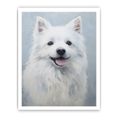 White Dog Modern Canvas Painting