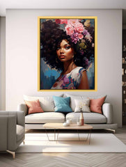 Girl Modern Art Canvas Art Print