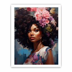 Girl Modern Art Canvas Art Print