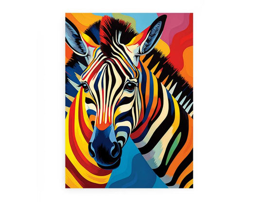 Two Zebra Modern Art Animal Canvas painting