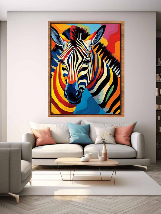 Two Zebra Modern Art Animal Canvas painting