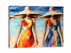 Modern Art Three Bikini Ladies Canvas Art Print