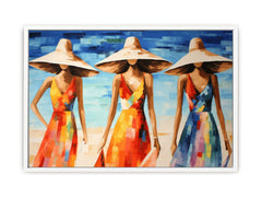 Modern Art Three Bikini Ladies Canvas Art Print